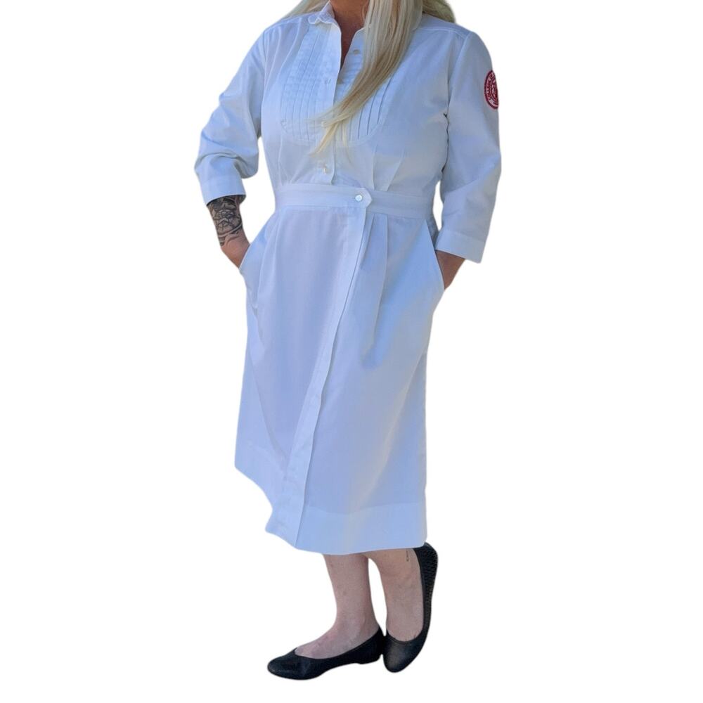 True Vintage nurse Dress White Swan Uniforms Nursing Midi Uniform 6/8 Costume